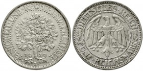 Weimarer Republik, Kursmünzen, 5 Reichsmark Eichbaum Silber 1927-1933
1929 A. gutes sehr schön