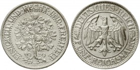 Weimarer Republik, Kursmünzen, 5 Reichsmark Eichbaum Silber 1927-1933
1929 F. fast vorzüglich