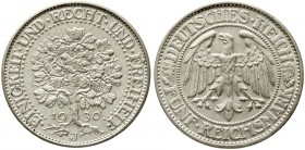 Weimarer Republik, Kursmünzen, 5 Reichsmark Eichbaum Silber 1927-1933
1930 J. gutes vorzüglich