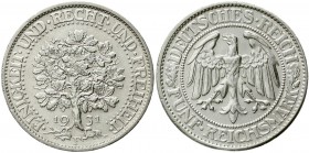 Weimarer Republik, Kursmünzen, 5 Reichsmark Eichbaum Silber 1927-1933
1931 F. vorzüglich