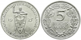 Weimarer Republik, Gedenkmünzen, 5 Reichsmark Rheinlande
1925 F. prägefrisch
