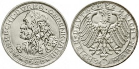 Weimarer Republik, Gedenkmünzen, 3 Reichsmark Dürer
1928 D. prägefrisch