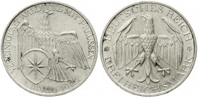 Weimarer Republik, Gedenkmünzen, 3 Reichsmark Waldeck
1929 A. vorzüglich/Stempelglanz, kl. Kratzer