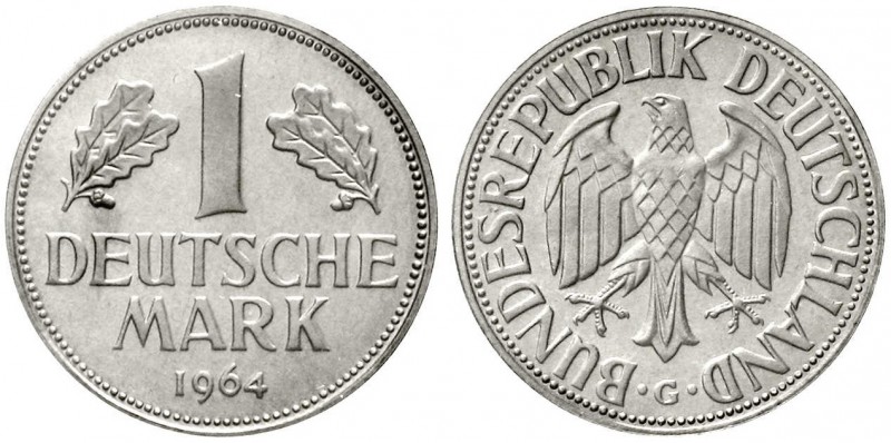 Münzen der Bundesrepublik Deutschland, Kursmünzen, 1 Deutsche Mark Kupfer/Nickel...