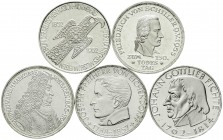 Münzen der Bundesrepublik Deutschland, Gedenkmünzen, 5 Deutsche Mark, Silber, 1952-1979
Komplettsammlung der 5 DM Gedenkstücke: 1952 Germanisches Mus...