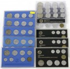 Klein- und Kursmünzen der DDR, Kursmünz- und Gedenksätze
Komplettsammlung aller Kursmünzensätze 1979 bis 1990. 12 verschiedene, alle in Originalverpa...