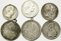 LOTS, Deutsche Münzen bis 1871
6 Taler u. Doppelgulden v. Bayern u. Sachsen. Besichtigen. 
schön/sehr schön, alle mit Fehlern
