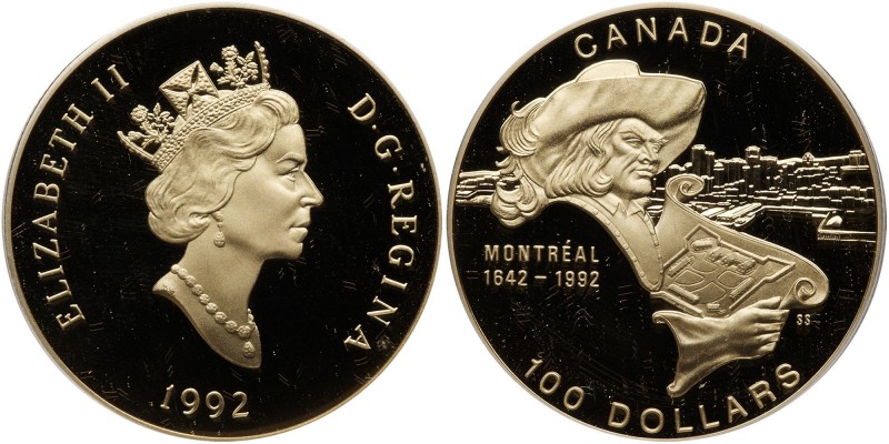 Canada. 100 Dollars, 1992. Fr-27; KM-211. Weight 0.2500 ounce. Montreal. In orig...