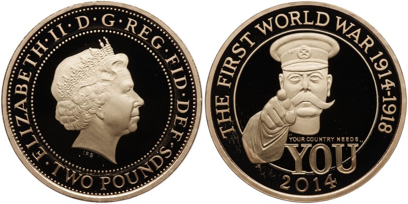 Great Britain. 2 Pounds, 2014. S.K34. Weight 0.4707 ounce. Elizabeth II. Reverse...