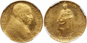 Italian States: Papal/Roman States. 100 Lire, 1953. NGC MS64
