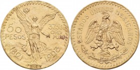 Mexico. 50 Pesos, 1923. PCGS AU58