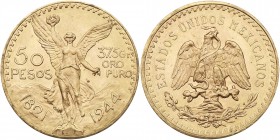 Mexico. 50 Pesos, 1944. PCGS MS65