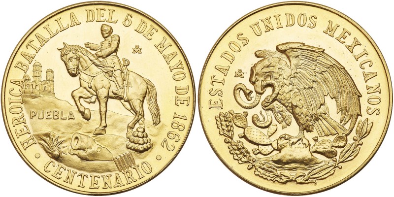 Mexico. Gold Medal (1962)-Mo. Grove-802. 38 mm. 41.60 grams. Centennial of the B...