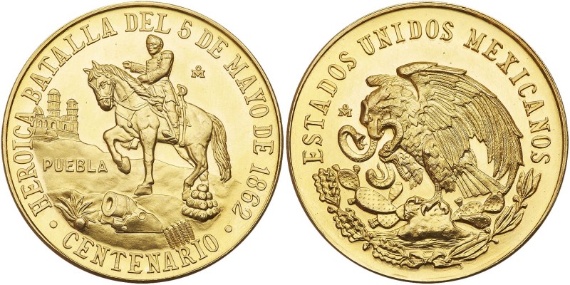 Mexico. Gold Medal (1962)-Mo. Grove-802. 38 mm. 41.67 grams. Centennial of the B...