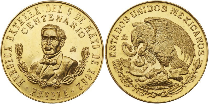 Mexico. Gold Medal (1962)-Mo. Grove-801. 17.42 grams. 28 mm. Centennial of the B...