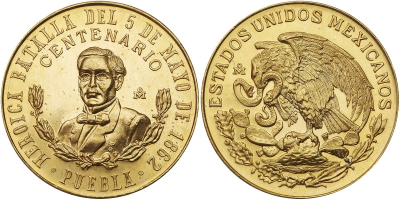 Mexico. Gold Medal (1962)-Mo. Grove-801. 17.44 grams. 28 mm. Centennial of the B...