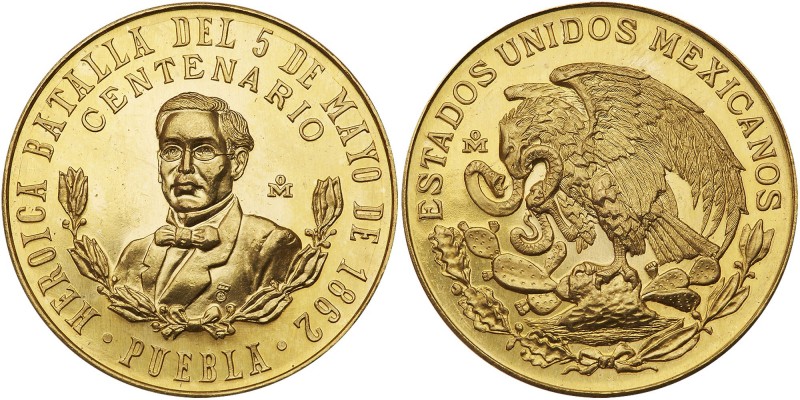 Mexico. Gold Medal (1962)-Mo. Grove-801. 17.42 grams. 28 mm. Centennial of the B...