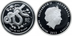 Australia. Silver 8 Dollars, 2013-P. NGC PF69