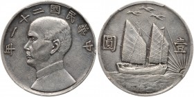 China - Republic. Dollar, Year 21 (1932). PCGS EF