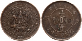 Chinese Provinces: Szechuan. 20 Cash, ND (1909). PCGS EF40