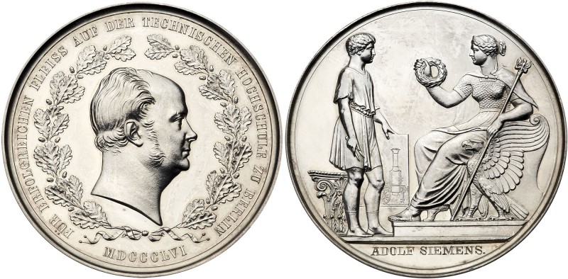 German States: Prussia. Friedrich Wilhelm. Silver Prize Medal of the Techical Un...