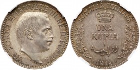 Italian Colonies: Somalia. Rupia, 1914-R. NGC MS61