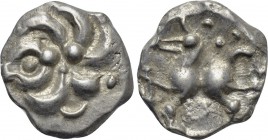 CENTRAL EUROPE. Vindelici. Quinarius (1st century BC). "Büschelquinar" type.