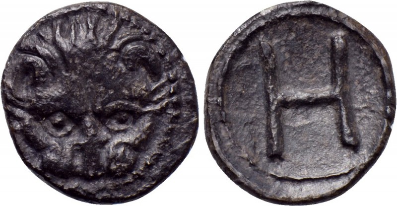 BRUTTIUM. Rhegion. Hemilitra (Circa 415/0-387 BC). 

Obv: Facing head of lion....