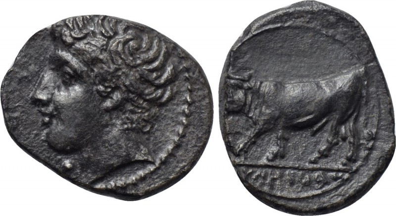 SICILY. Panormos (as Ziz). Litra (Circa 405-380 BC). 

Obv: Male head left.
R...