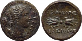 SICILY. Syracuse. Agathokles (317-289 BC). Ae Trias.