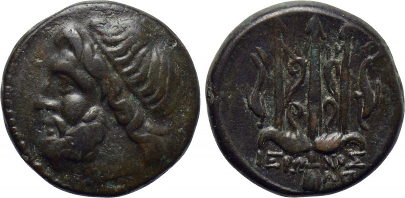 SICILY. Syracuse. Hieron II (275-215 BC). Ae Litra. 

Obv: Head of Poseidon le...