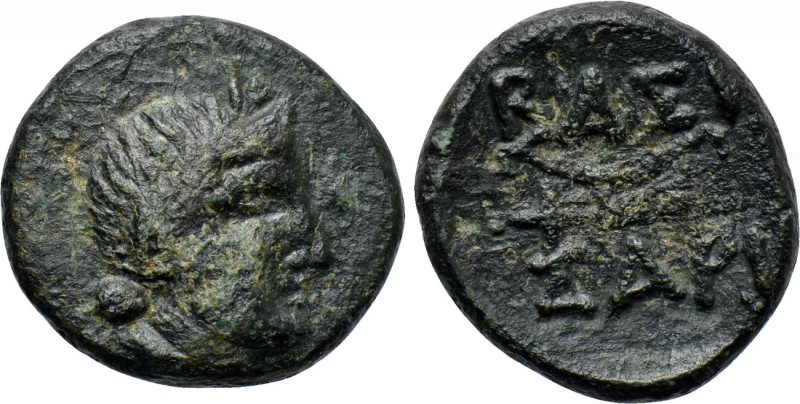 KINGS OF SKYTHIA. Sariakes (Circa 179-150 BC). Ae. 

Obv: Laureate head of Apo...
