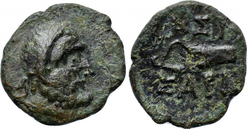 KINGS OF SKYTHIA. Sariakes (Circa 179-150 BC). Ae. 

Obv: Head of Herakles rig...