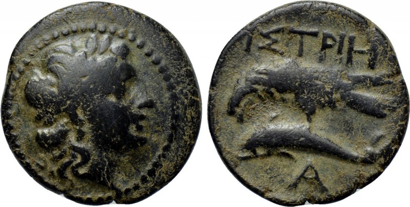 MOESIA. Istros. Ae (Circa 4th-2nd centuries BC). 

Obv: Laureate head of Apoll...