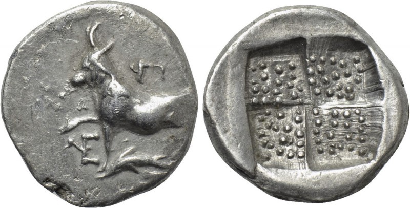 THRACE. Byzantion. 1/2 Siglos (Circa 387/6-340 BC). 

Obv: 'ΠΥ. 
Bull standin...