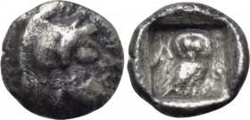 ATTICA. Athens. Hemiobol (Circa 500/490-485/0 BC).