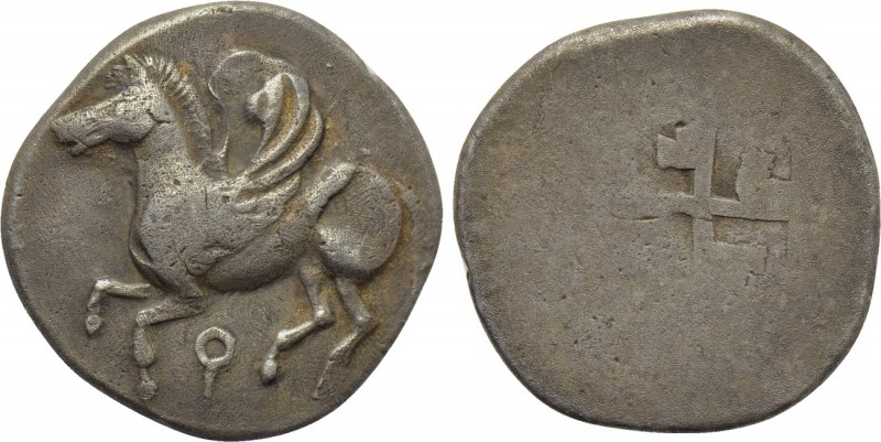 CORINTHIA. Corinth. Stater (Circa 550-500 BC). 

Obv: Pegasos flying left.
Re...