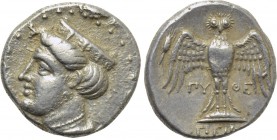 PONTOS. Amisos (as Peiraieos). Siglos (Circa 435-370 BC). Pythe-, magistrate.