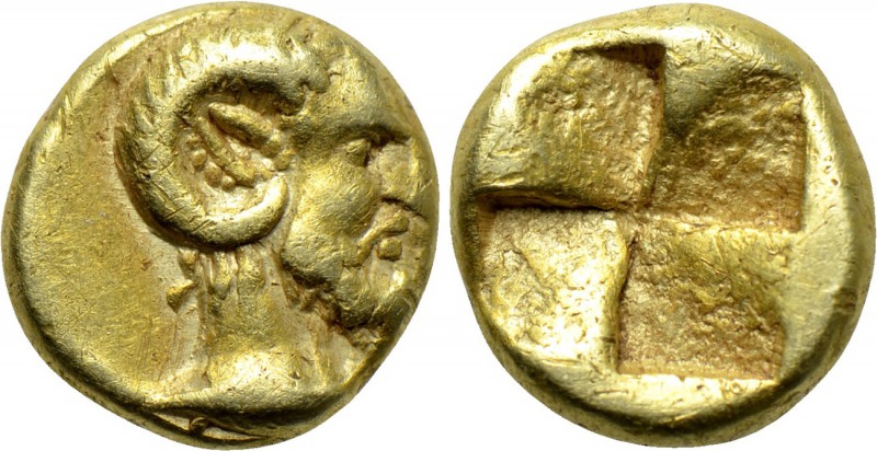 MYSIA. Kyzikos. EL 1/24 Stater (Circa 500-450 BC). 

Obv: Head of Zeus right, ...