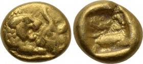 KINGS OF LYDIA. Kroisos. GOLD Hemihekte (Circa 564/53-550/39 BC). Sardes.