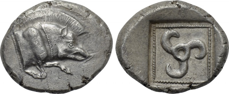 DYNASTS OF LYCIA. Uncertain dynast (Circa 520-480 BC). Stater. 

Obv: Forepart...