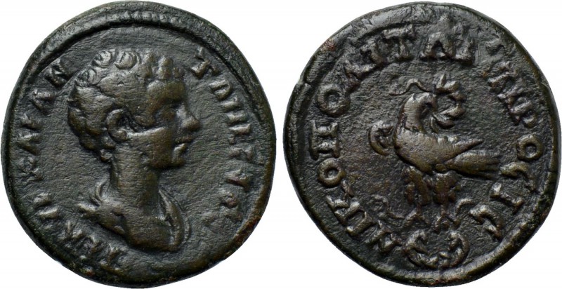 MOESIA INFERIOR. Nicopolis ad Istrum. Caracalla (Caesar, 196-198). Ae. 

Obv: ...