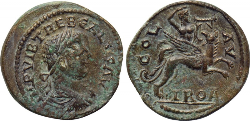 TROAS. Alexandria. Trebonianus Gallus (251-253). Ae As. 

Obv: IMP VIB TREB GA...
