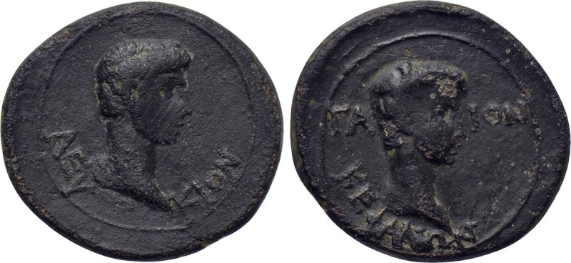 MYSIA. Pergamum. Caius & Lucius (Caesares, 20 BC-4 AD and 17 BC-2 AD). Ae. Kepha...