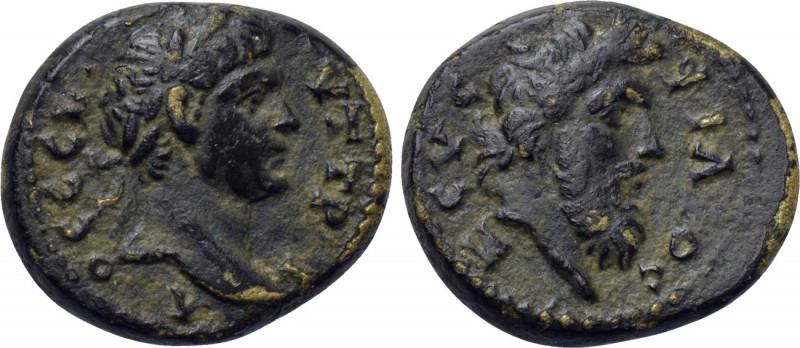 MYSIA. Pergamum. Trajan (98-117). Ae. 

Obv: AVT TPAIANOC CЄB. 
Laureate head...