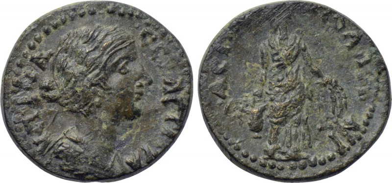 LYDIA. Apollonis. Faustina II (Augusta, 147-175). Ae. 

Obv: СЄΒΑСΤΗ ΦΑVСΤΙΝA....