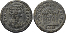 LYDIA. Hypaepa. Julia Domna (Augusta, 193-217). Ae. Menander, strategos.