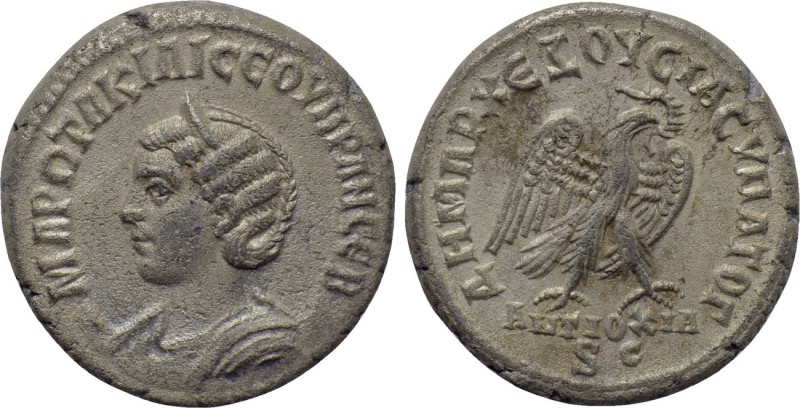 SELEUCIS and PIERIA. Antioch. Otacilia Severa (Augusta, 244-249). Tetradrachm. ...