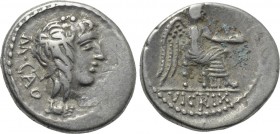 M. PORCIUS CATO (89 BC). Quinarius. Rome.
