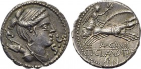 TI. CLAUDIUS NERO. Serrate Denarius (79 BC). Rome.